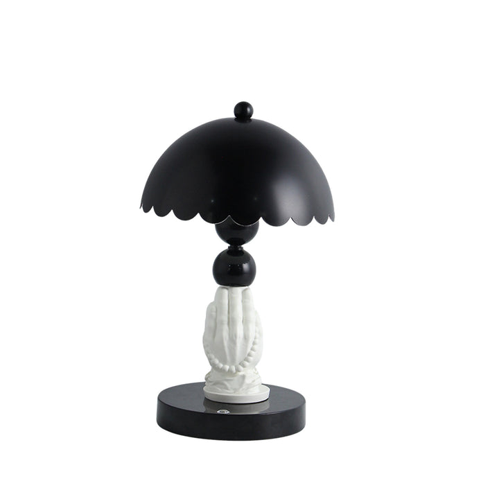 Tischleuchte mit Händen-Motiv, Vintage-Stil