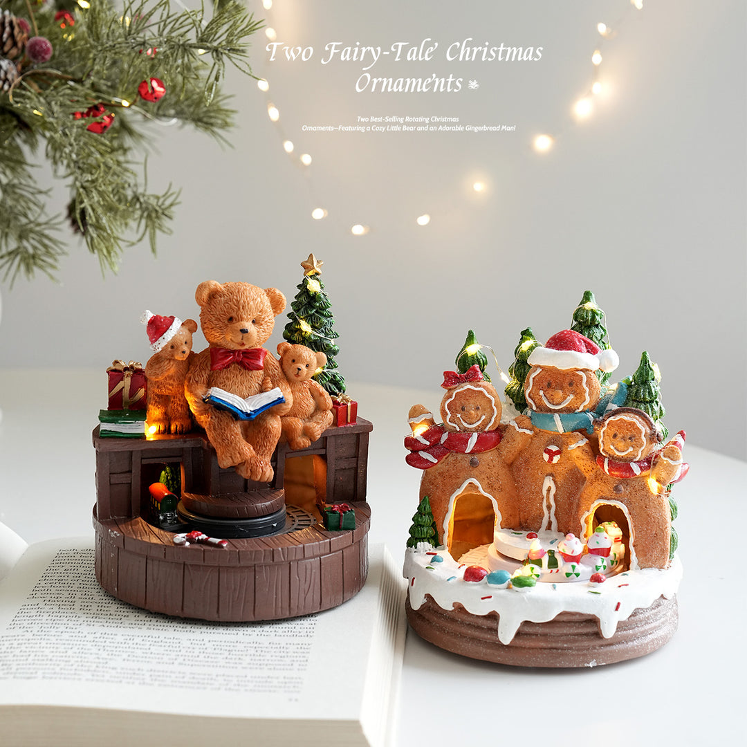 Dekorative Weihnachts-Spieluhr mit Beleuchtung