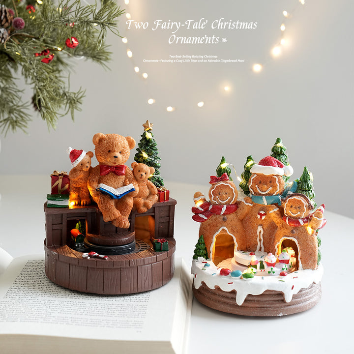 Dekorative Weihnachts-Spieluhr mit Beleuchtung