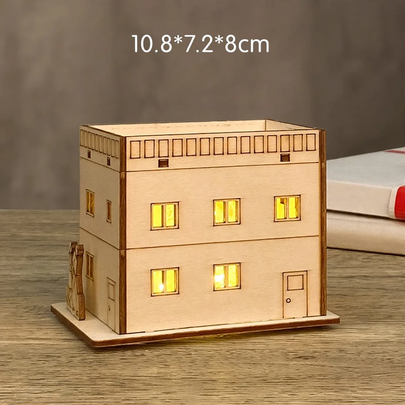 DIY-Weihnachtshaus aus Lindenholz mit Beleuchtung