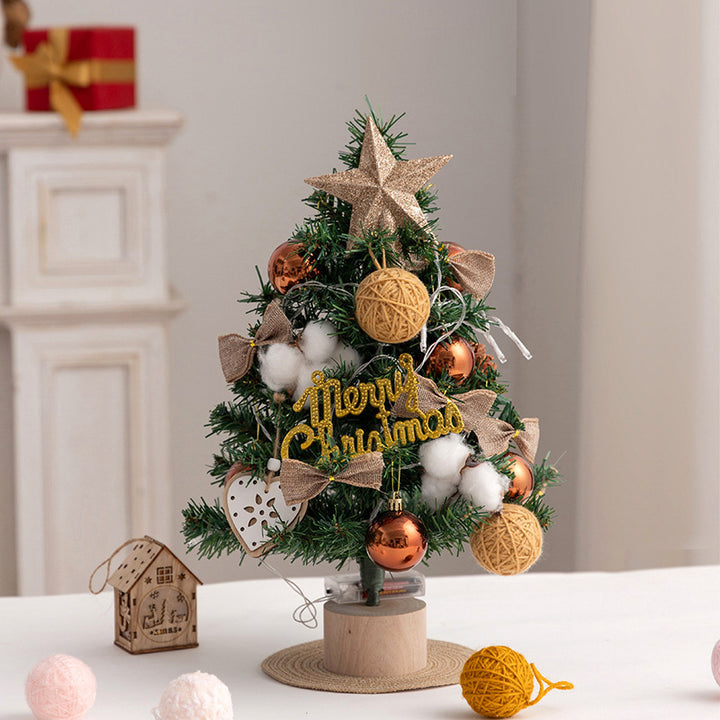 Mini-Weihnachtsbaum mit Beflockung für den Tisch