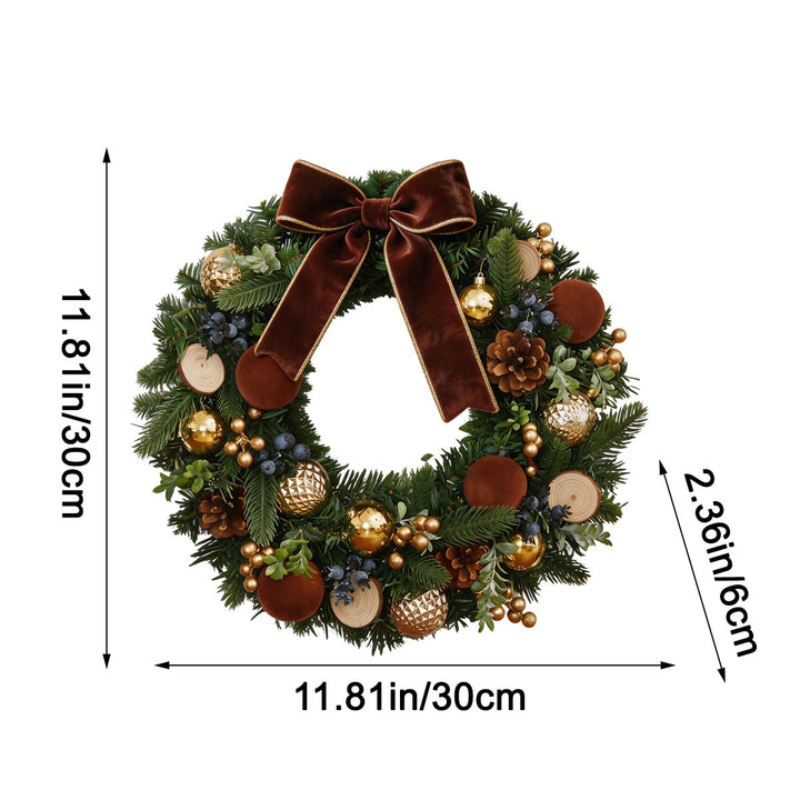 Dekorativer Weihnachtskranz mit festlichen Akzenten