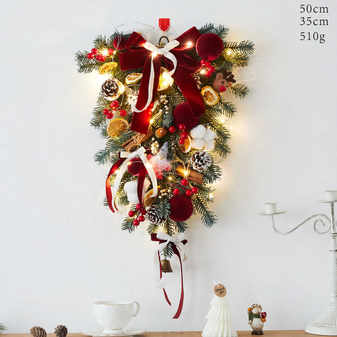 Weihnachtskranz aus PVC, halbmanuelle Fertigung