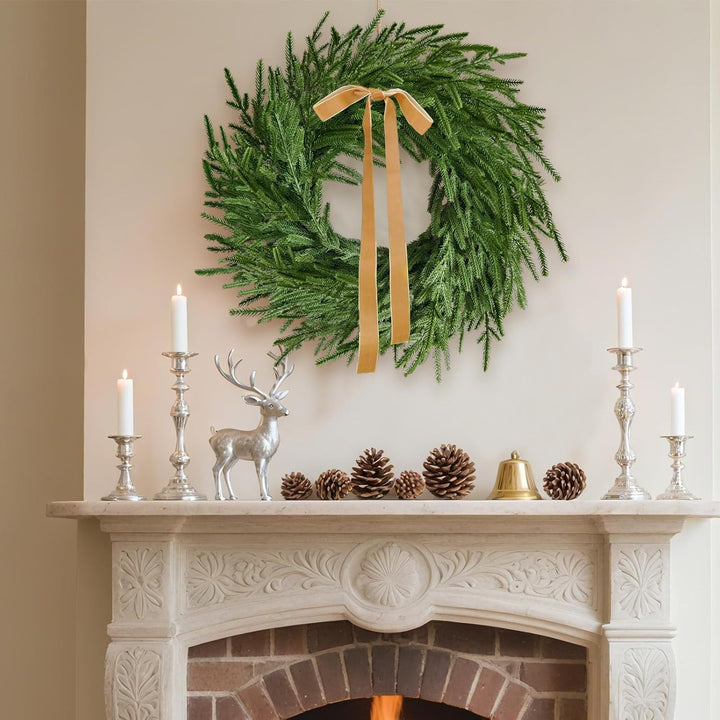Künstlicher Norfolk-Tannenkranz für die Weihnachtsdekoration