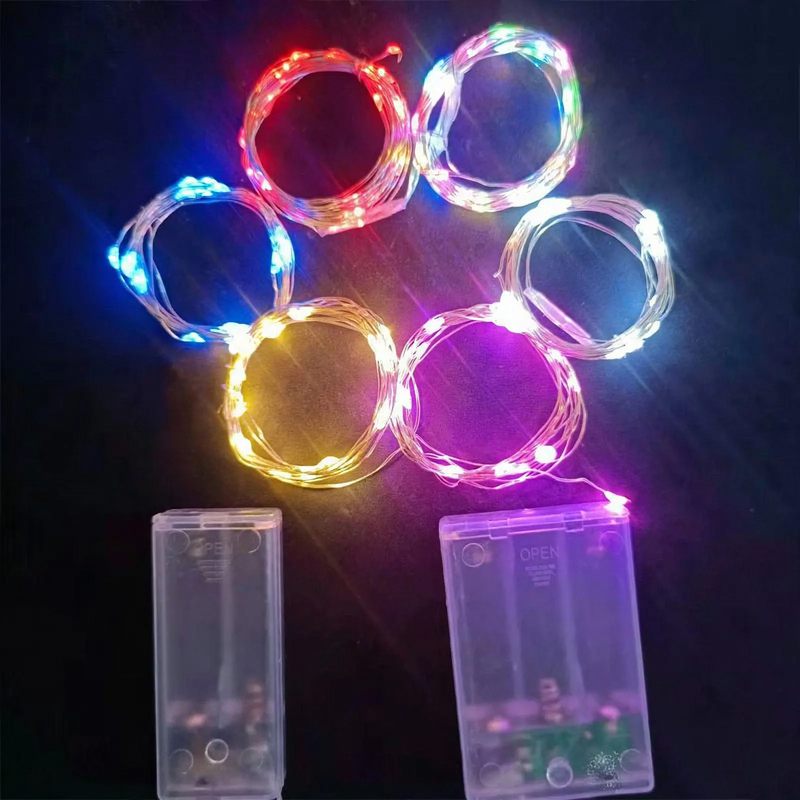 LED-Kupferdraht-Lichterkette mit Batteriefach