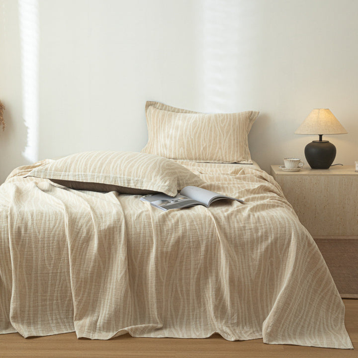 Bettlaken aus Baumwolle, Jacquard-Webart
