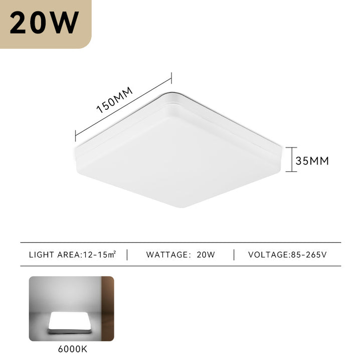 LED-Deckenleuchte, quadratisch oder rund
