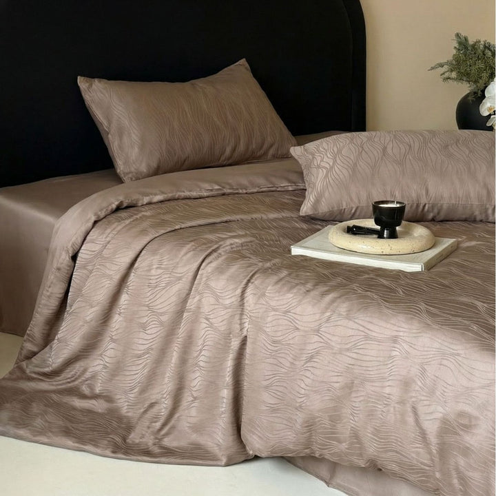 Tencel-Bettwäsche-Set, 4-teilig, kühlend und elegant