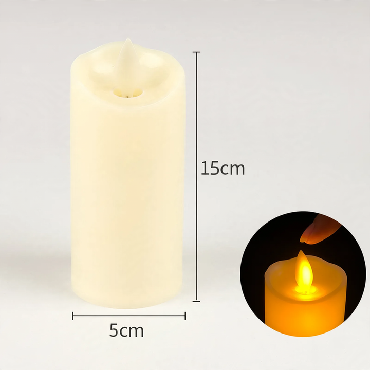 LED-Echtwachs-Optik Kerze mit beweglicher Flamme