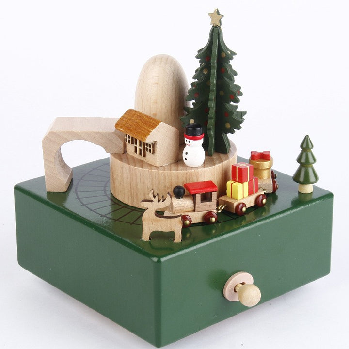 Dekorative Holz-Spieluhr mit mechanischem Uhrwerk