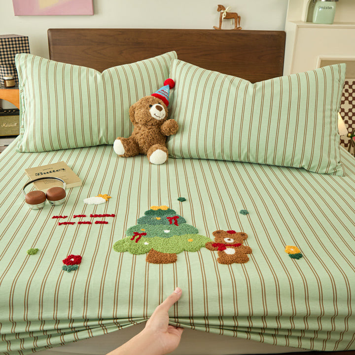 Baumwoll-Spannbettlaken-Set mit Cartoon-Motiven