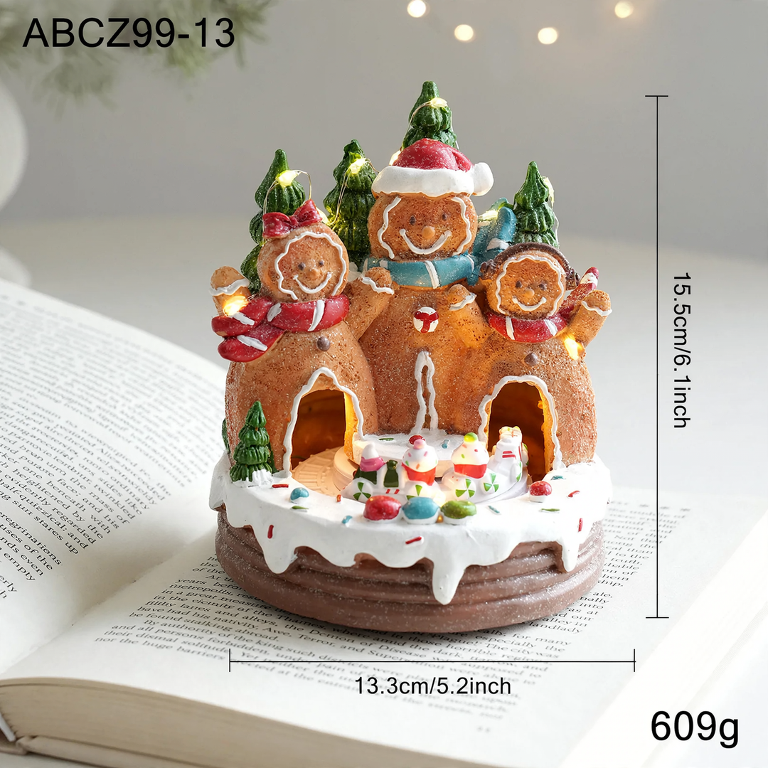 Dekorative Weihnachts-Spieluhr mit Beleuchtung