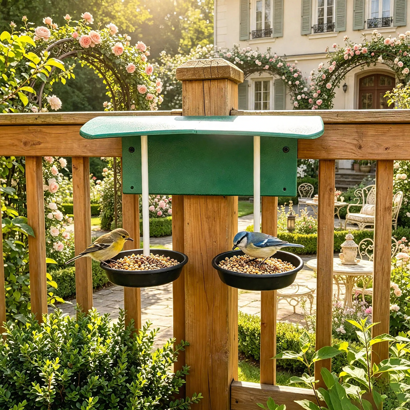 Wetterfeste Kunststoff-Vogeltränke für den Garten