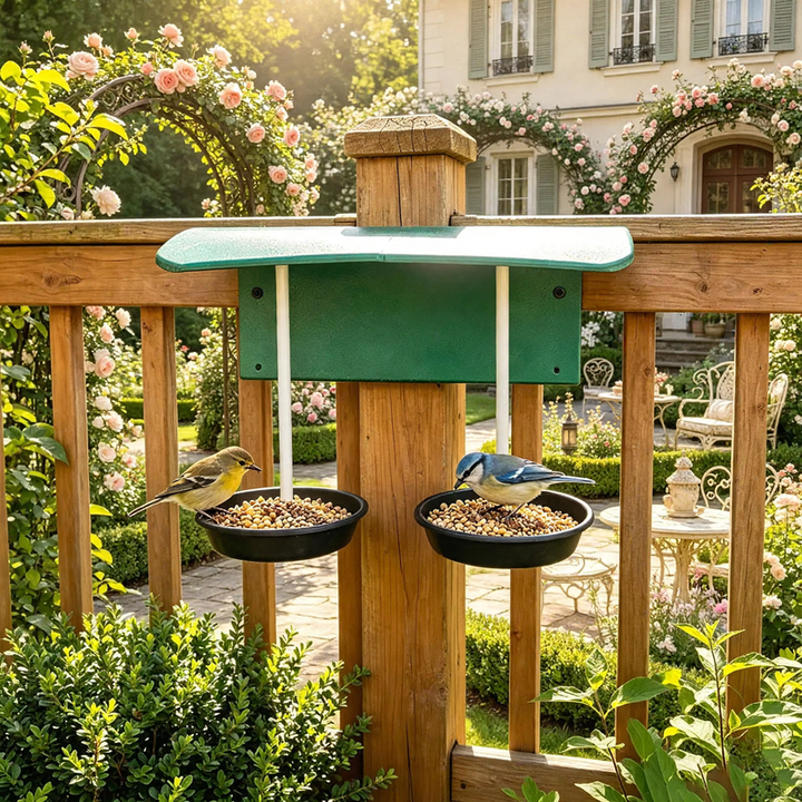 Wetterfeste Kunststoff-Vogeltränke für den Garten