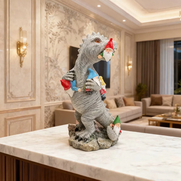 Dekorative Wichtel-Figuren mit Tieren aus Kunstharz