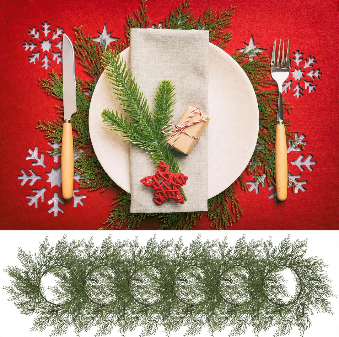 Künstlicher Weihnachtskranz aus Zypressenzweigen