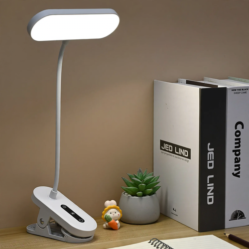 LED-Klemmlampe für Schreibtisch und Nachttisch, dimmbar