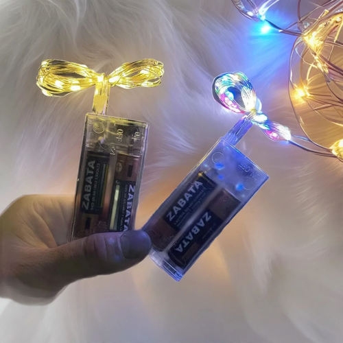 LED-Kupferdraht-Lichterkette mit Batteriebox