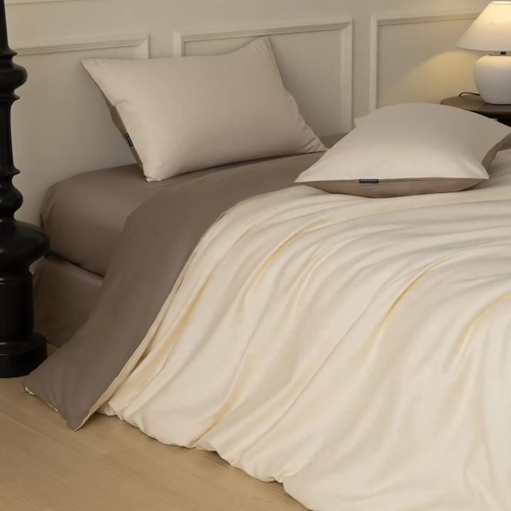 Langstapel-Baumwoll-Bettwäsche, 4-teilig, Satin-Weave