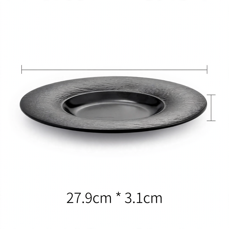 Flacher Teller, Melamin, rund, 20–28 cm