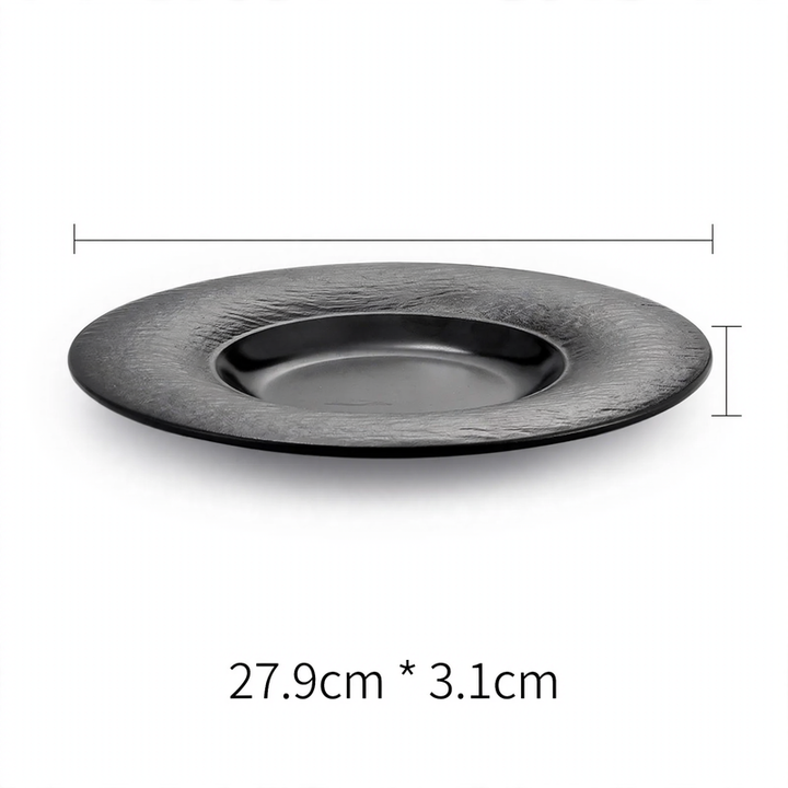 Flacher Teller, Melamin, rund, 20–28 cm