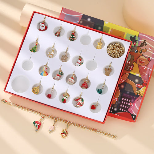 Weihnachts-Adventskalender mit DIY-Schmuckset
