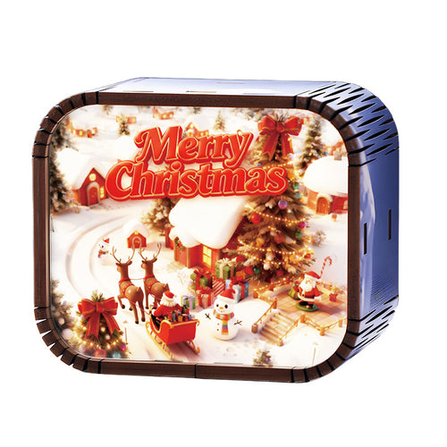 Miniatur-Spieluhr aus Holz, Weihnachts-Edition