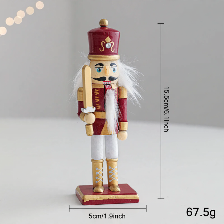 Holz-Nussknacker-Figur für weihnachtliche Tischdekoration