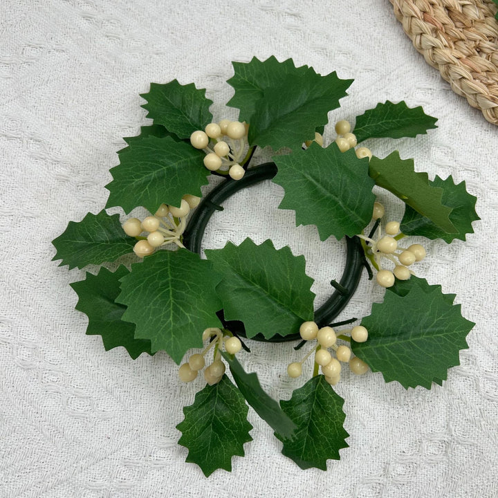 Künstlicher Weihnachtskranz für Kerzenhalter