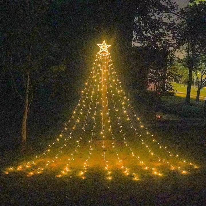 LED-Sternen-Wasserfall-Lichterkette