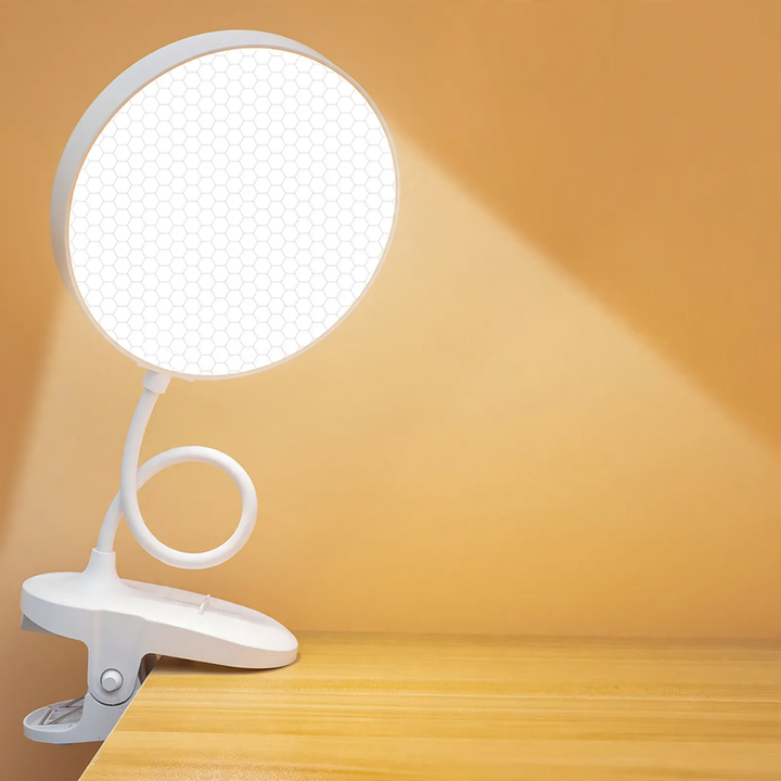 LED-Klemmlampe für Schreibtisch und Bett, augenschonend