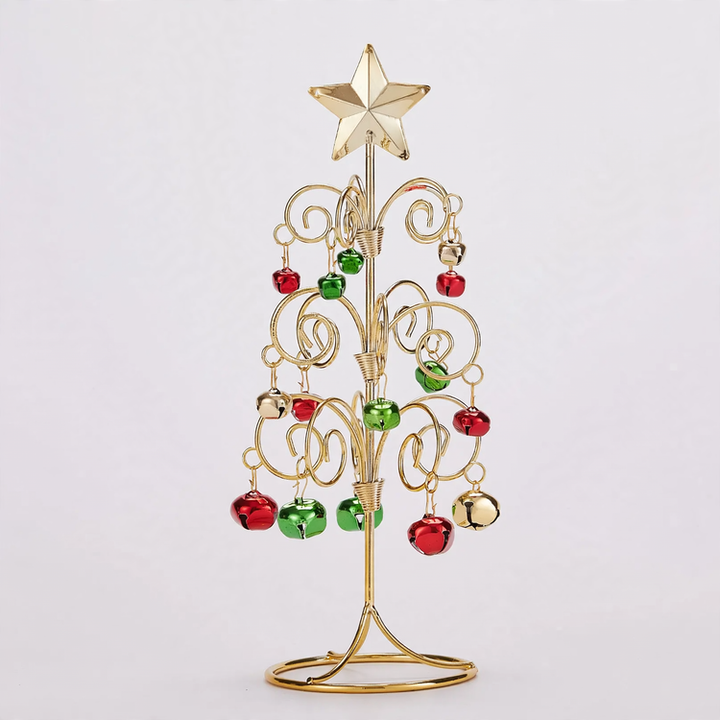 Mini-Weihnachtsbaum aus Eisen mit Glocken, 26 cm