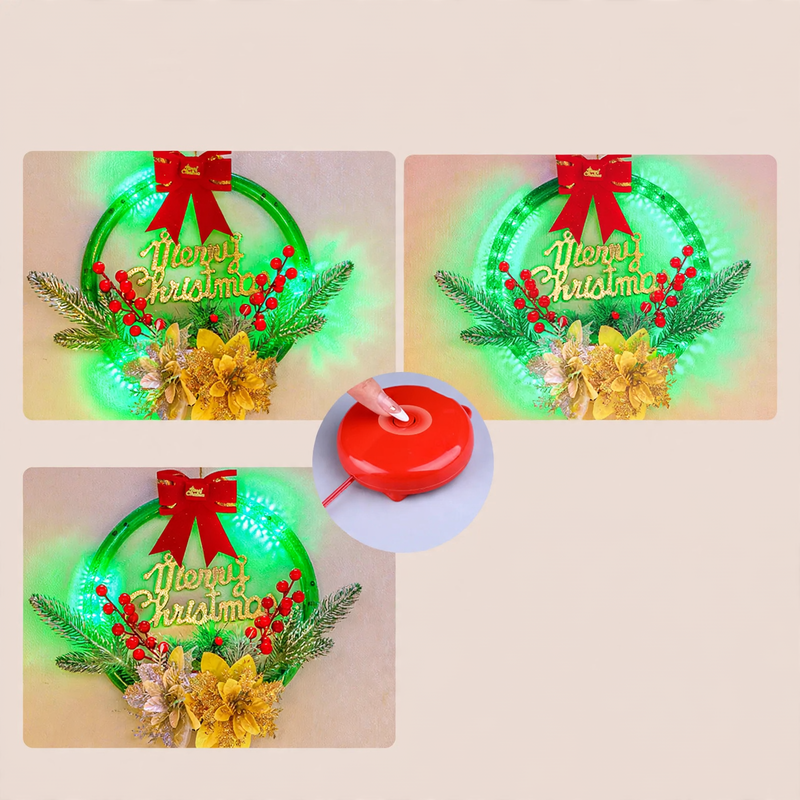 Beleuchteter LED-Weihnachtskranz, 28 cm
