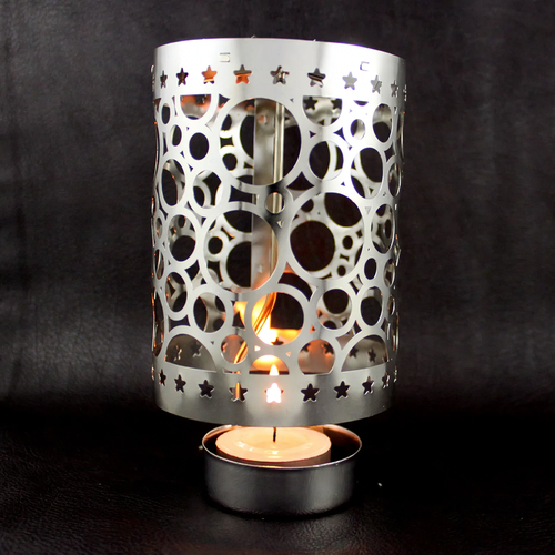 Rotierender Metall-Kerzenhalter, rund