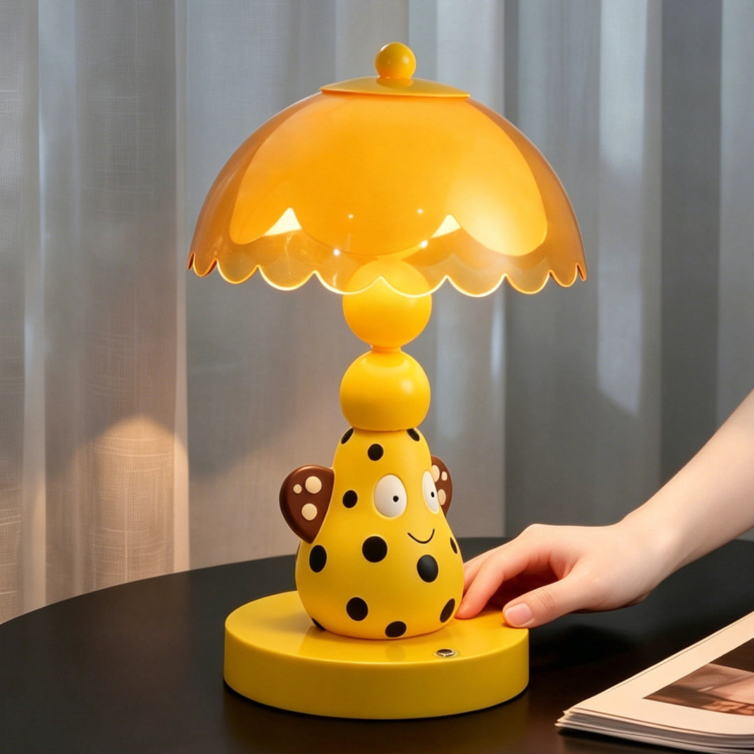 Birnen-Tischlampe mit Flecken-Design