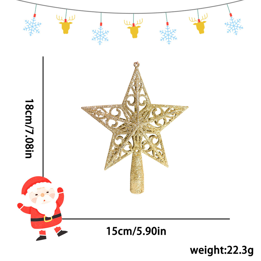 Weihnachtsbaum-Stern mit Glitzer