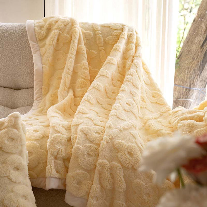 Korallenfleece-Wurfdecke, 400 g/m²