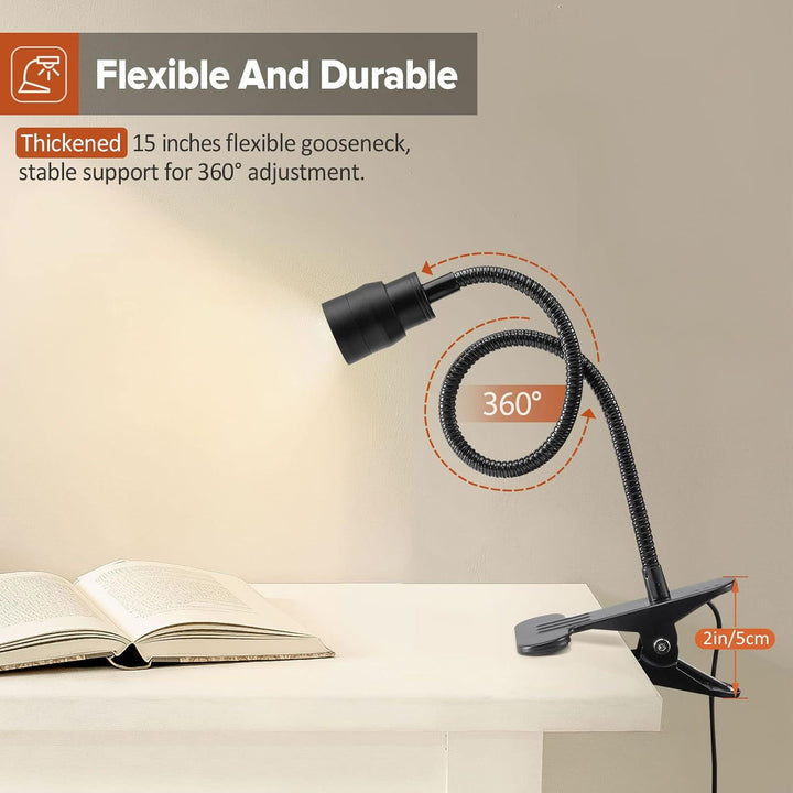 USB-Klemmlampe mit flexiblem Metall-Schwanenhals