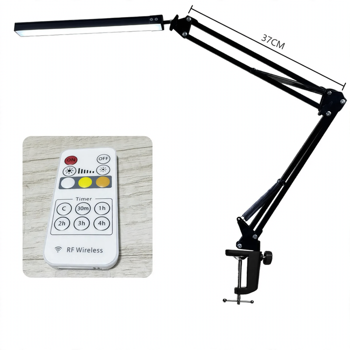 Faltbare LED-Schreibtischleuchte mit langem Arm