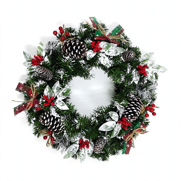 Weihnachtskranz aus PVC, handgefertigt
