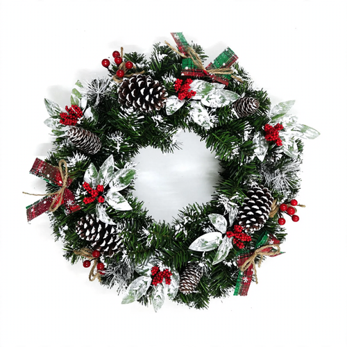 Weihnachtskranz aus PVC, handgefertigt