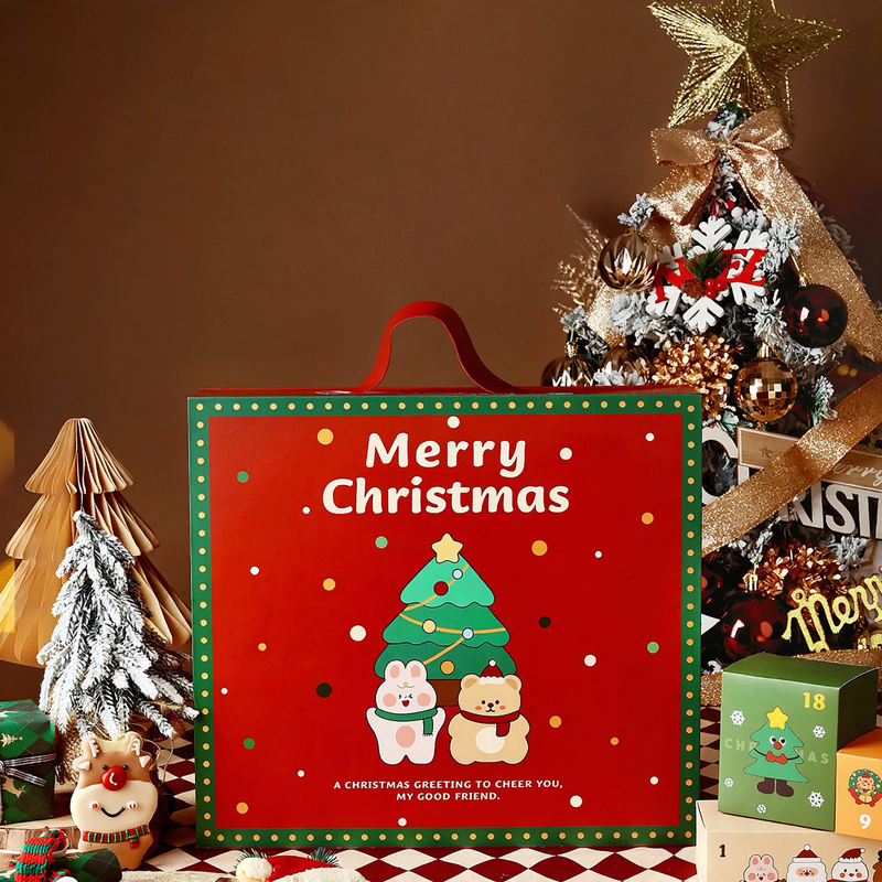 Weihnachts-Adventskalender Box, 24 Fächer