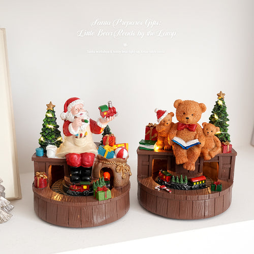 Dekorative Weihnachts-Spieluhr mit Beleuchtung
