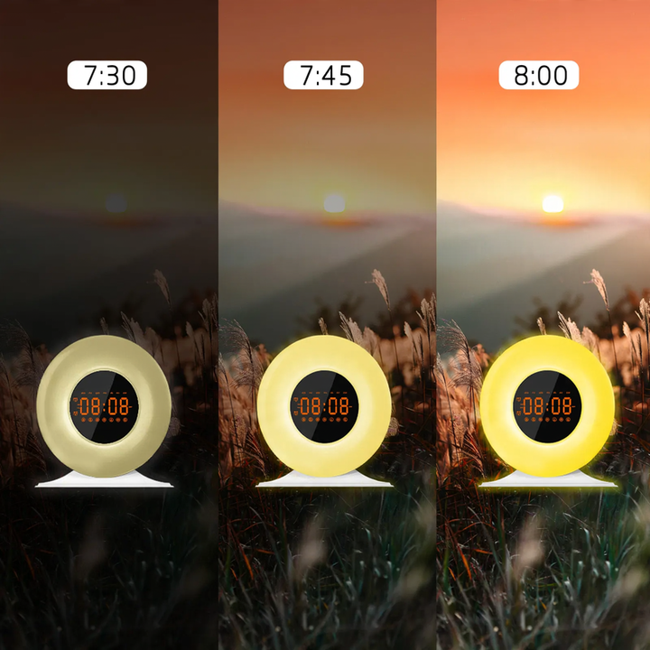 LED-Wecklicht mit Sonnenaufgangssimulation und FM-Radio