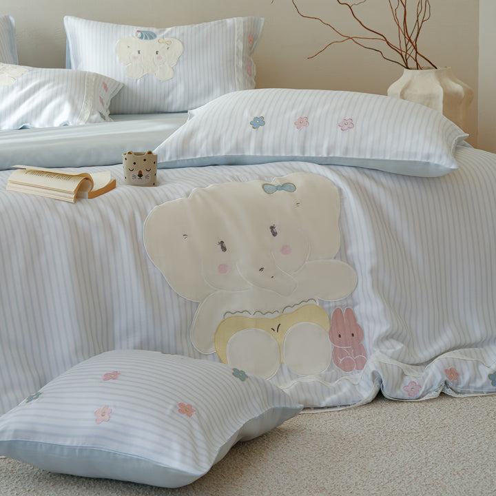 Bettwäsche-Set, Tencel-Lyocell, Cartoon-Design, Sommer