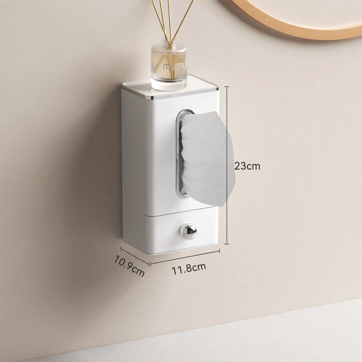 Wandmontierte Kosmetiktuchbox, Kunststoff