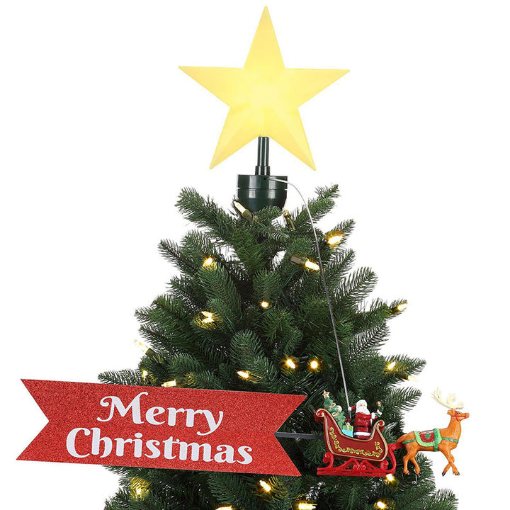 Beleuchteter und rotierender Weihnachtsbaum-Stern