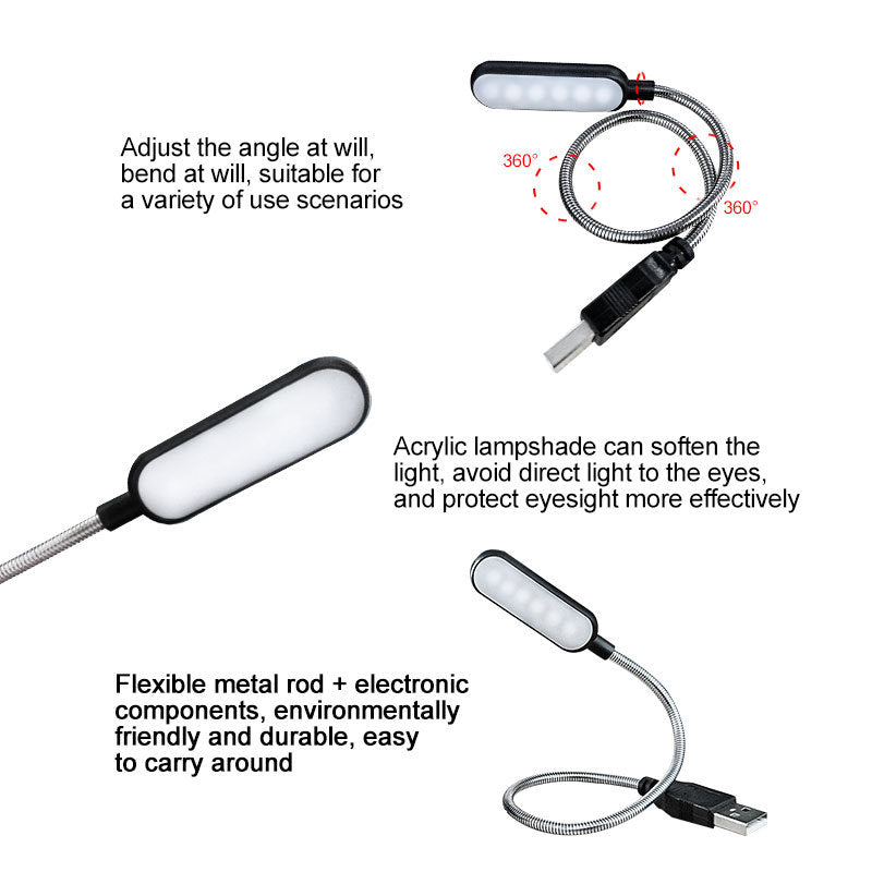 Tragbare USB-LED-Leuchte für Notebooks