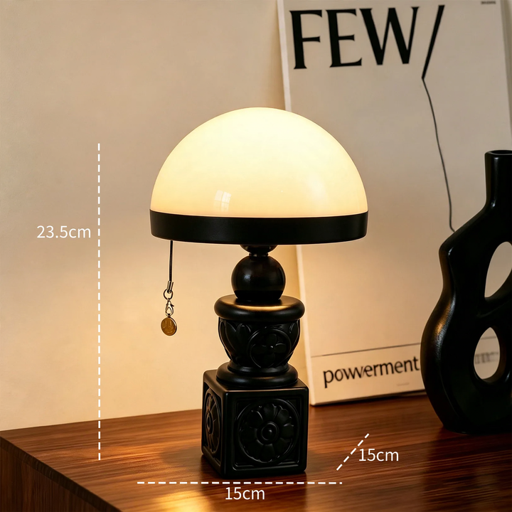 Vintage Pilzlampe mit Reliefmuster
