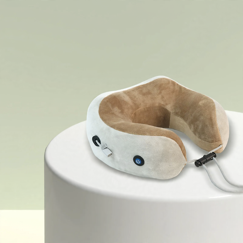 U-förmiges Nackenmassagekissen mit mechanischer Massage